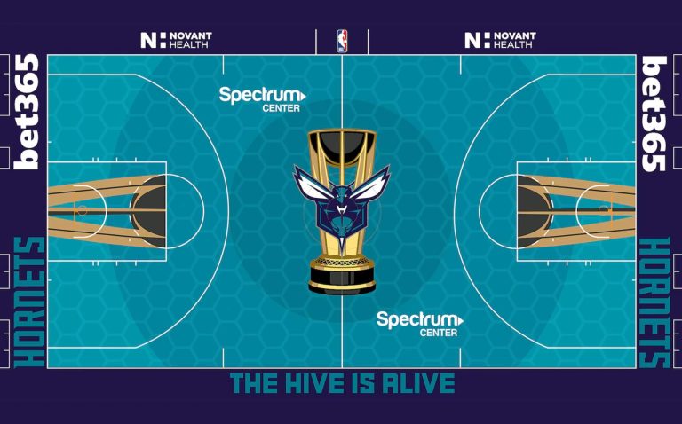 Los Hornets presentan la cancha de la Emirates NBA Cup 2024-25