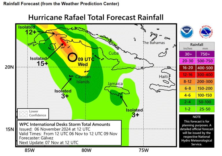 Cuba en alerta máxima por la llegada del huracán Rafael