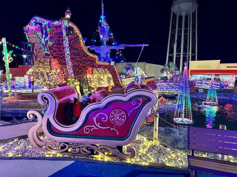 Minigolf de Navidad con piratas en alta mar
