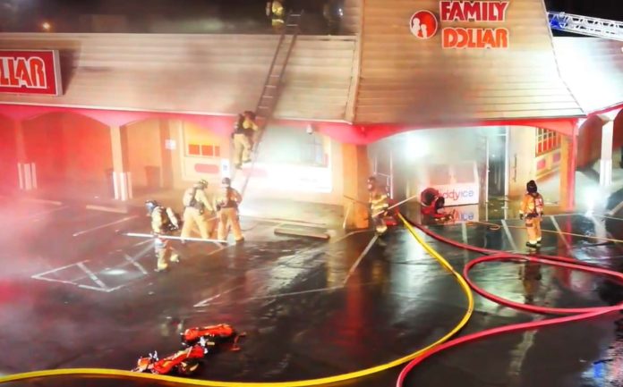 Investigan incendio causado intencionalmente en Family Dollar