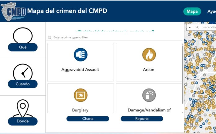 La nueva herramienta del CMPD para el mapeo del crimen