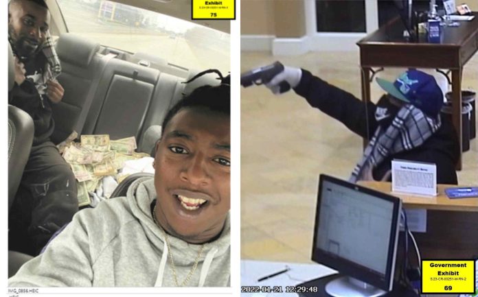 Robaron un banco y se tomaron una selfie con el dinero
