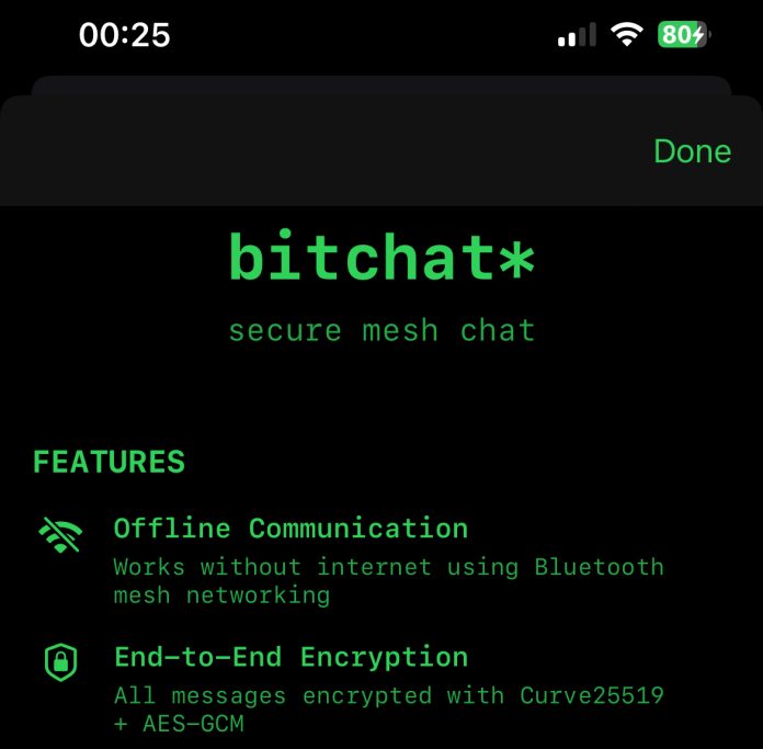 Bitchat la nueva aplicación de mensajería