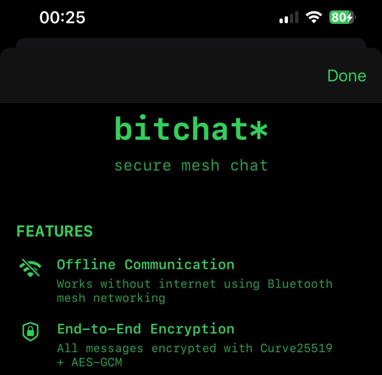 Bitchat la nueva aplicación de mensajería