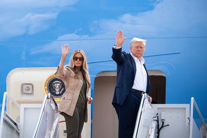 Trump llegó a Texas para constatar las zonas afectadas en Texas