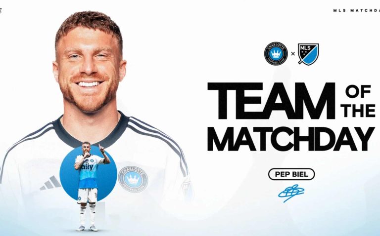 Pep Biel, del Charlotte FC, nombrado para el Equipo del Día del Partido de la MLS
