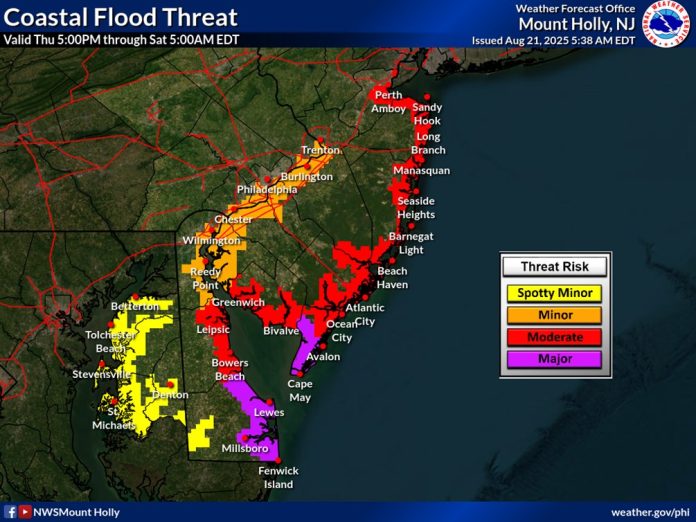 Declaran estado de emergencia en New Jersey por huracán Erin