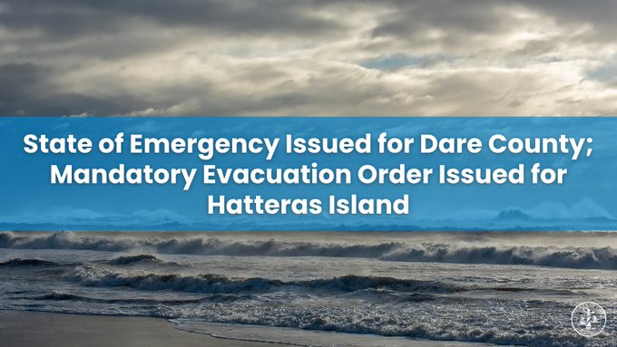 Activan alerta en algunos condados de NC por Erin