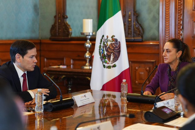 Marco Rubio se reúne con presidenta Sheinbaum para fortalecer alianza con México