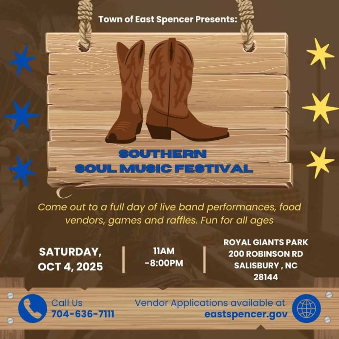 Festival de Música Southern Soul en East Spencer el 4 de octubre