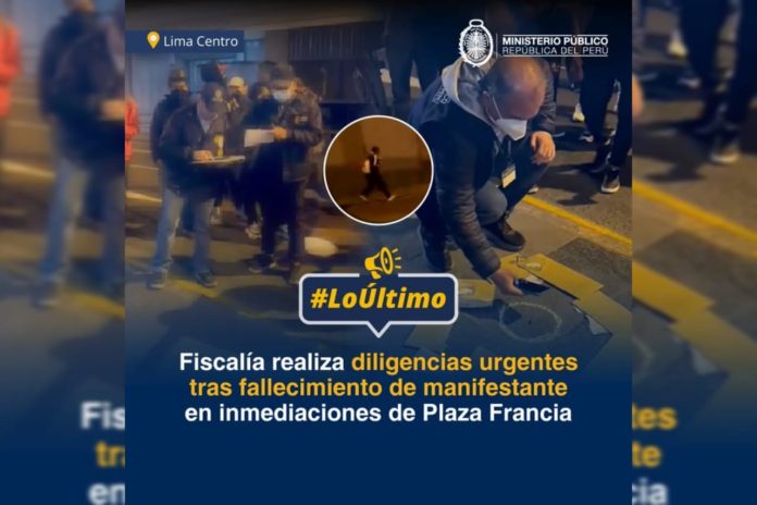 Fiscalía investiga la muerte de un manifestante durante las protestas en Lima