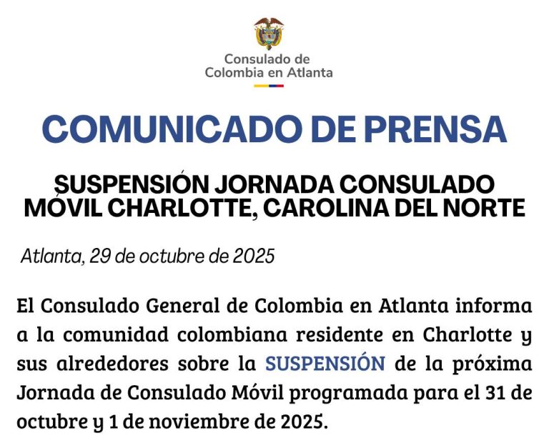 Consulado General de Colombia suspende jornada móvil por irregularidades
