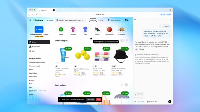 OpenAI lanza ChatGPT Atlas, su nuevo navegador web