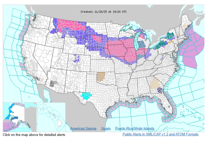 Tormenta invernal amenaza el retorno de Acción de Gracias
