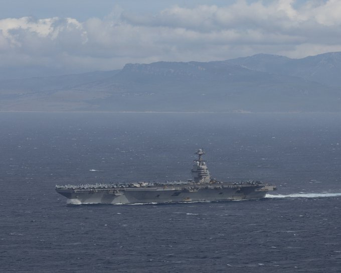 Portaaviones USS Gerald R. Ford desplegado en el Caribe