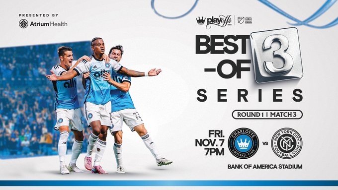 Charlotte FC busca avanzar en los playoffs ante New York City FC