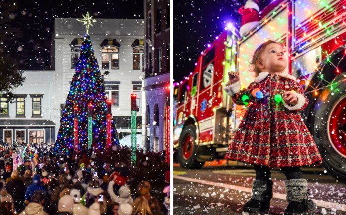 Navidad en el pueblo de Mint Hill y encendido del árbol de Navidad en Concord