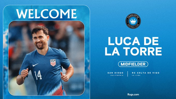 Charlotte FC adquiere al mediocampista USMNT Luca de la Torre