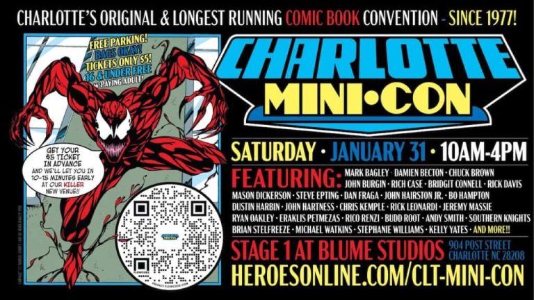 Mini-Con de Charlotte el 31 de enero en nuevas ubicaciones: Blume Studios