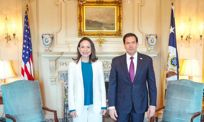 Marco Rubio y María Corina Machado abordan transición en Venezuela