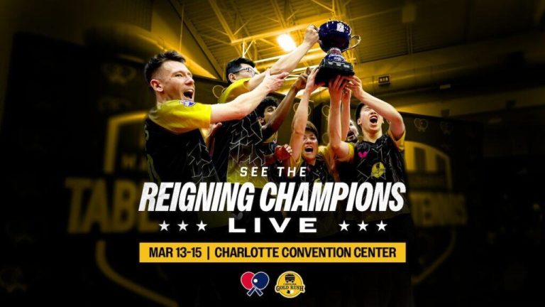 Major League Table Tennis en Charlotte del 13 al 15 de marzo