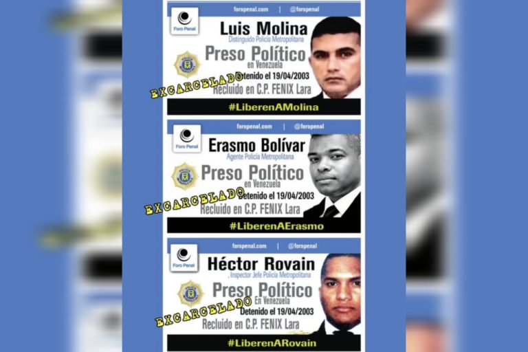 Excarcelan a los presos políticos más antiguos de Venezuela