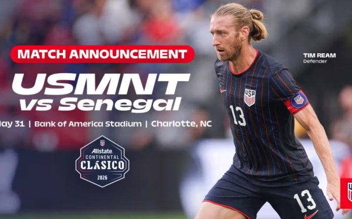 Charlotte recibe a EE.UU. y Senegal en un amistoso clave rumbo al Mundial 2026