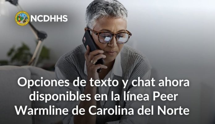 Están disponibles las opciones de texto y chat en la línea de ayuda entre pares en NC