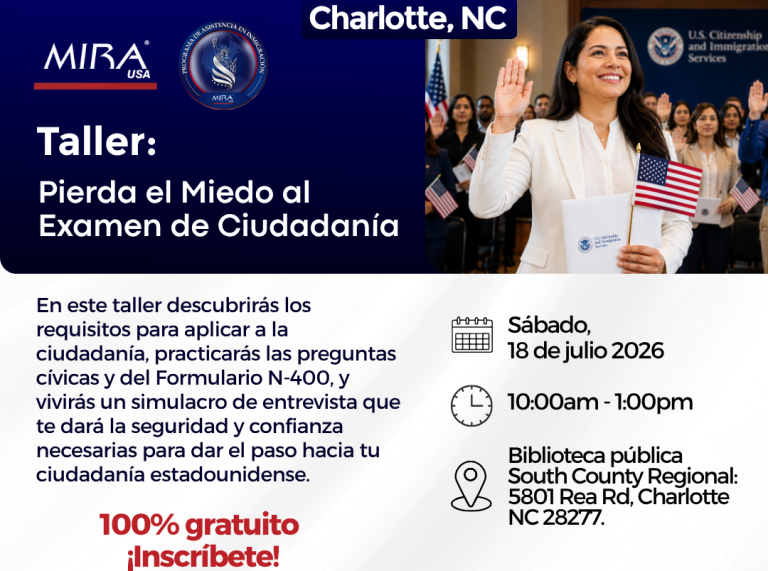 Taller presencial "Pierda el miedo al examen de ciudadanía" 
