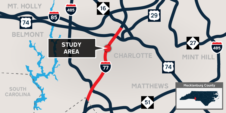 Charlotte reabre el debate sobre los carriles de peaje en la I-77 Sur