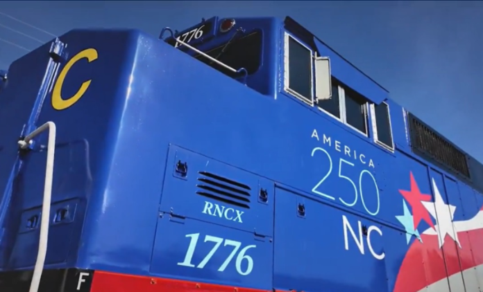 Locomotora America250 llega a NC para celebrar los 250 años de EE. UU.