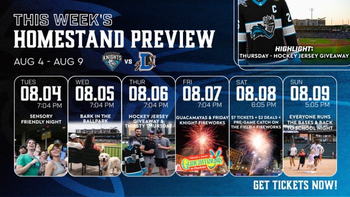 Actividades de la temporada de los Knights hasta el 9 de agosto