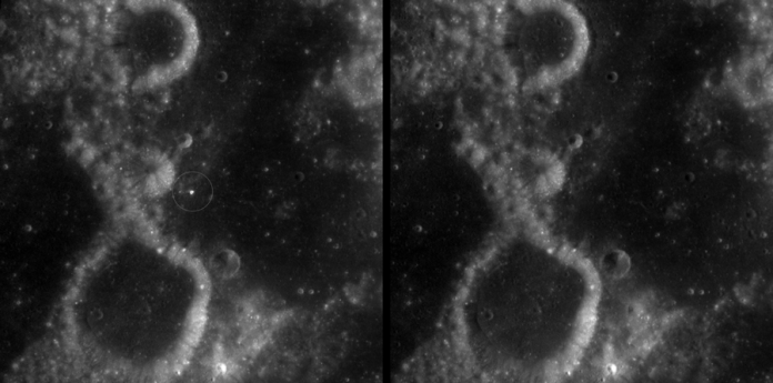 Descubren cráter más grande formado recientemente en la Luna