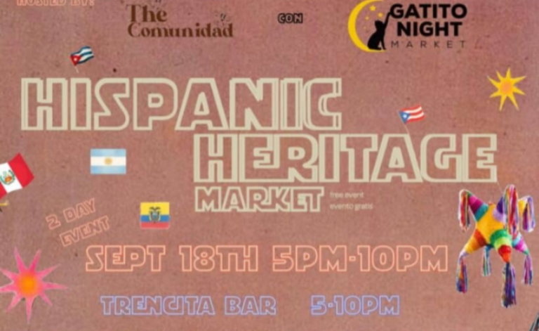 Mercado de la Herencia Hispana de Comunidad CLT y Gatito Night Market