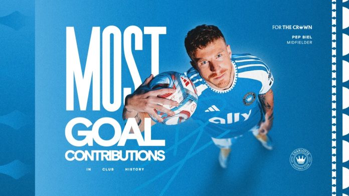 Pep Biel se convierte en el máximo goleador histórico del Charlotte FC