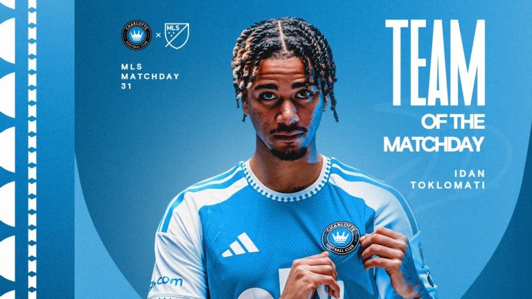 Idan Toklomati, del Charlotte FC, fue incluido en el Equipo Ideal de la Jornada 31 de la MLS