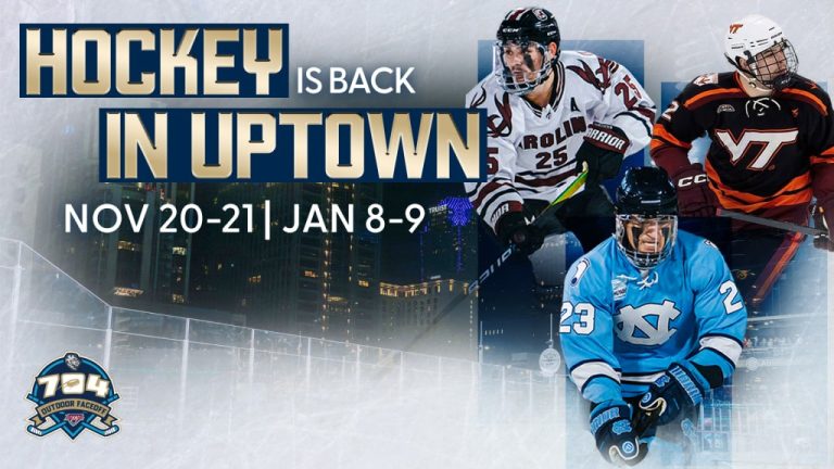 El hockey universitario llega al Truist Field para el 704 Outdoor Faceoff
